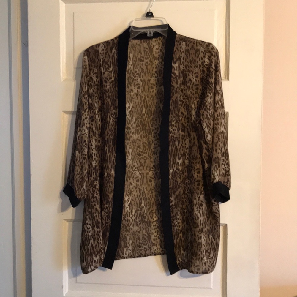 Tiger print cardigan jacket